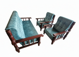 Load image into Gallery viewer, 3+1+1 Sofa Wooden handle