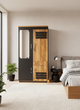 Load image into Gallery viewer, Wardrobe 154 Black 2 Door TWD