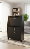 Load image into Gallery viewer, Study Table 136 With Shelf Black