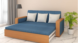 Load image into Gallery viewer, Sofa Cum Bed Blue