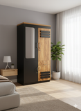 Load image into Gallery viewer, Wardrobe 154 Black 2 Door TWD
