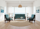 Load image into Gallery viewer, 3+1+1 Sofa Wooden handle