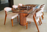 Load image into Gallery viewer, Dining Table Wooden Mahogany DT Piller Round MG
