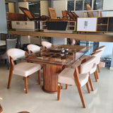 Load image into Gallery viewer, Dining Table Wooden Mahogany DT Piller Round MG