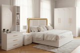 Load image into Gallery viewer, Bedroom Set White in a luxurious master bedroom setting